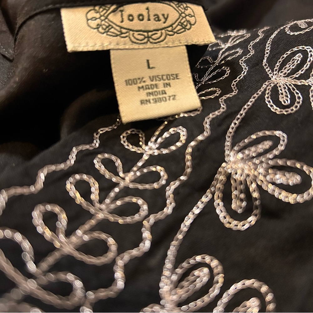 Joolay Bohemian Embroidered Dress - Size Large - Picture 6 of 8